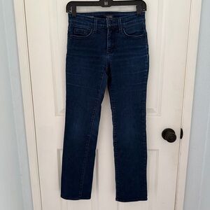 NYDJ Dark Blue Marylin Straight Leg Jeans Size 0 Lift x Tuck Technology